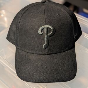 '47 Philadelphia Phillies Adjustable Black Cap with Embroidered Black Logo